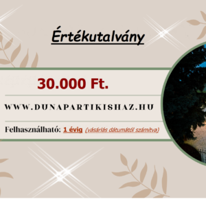 Értékutalvány – 30 000 Ft.